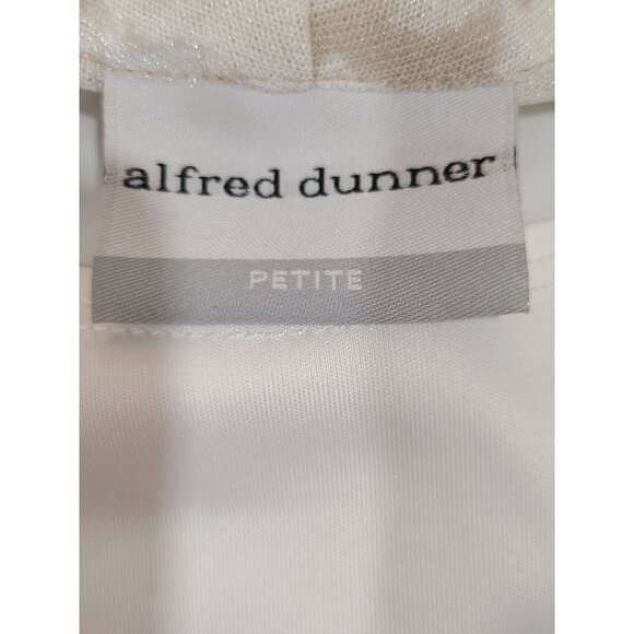 Alfred Dunner Blouse Women's M Leopard Print Dipped Attached Tank Necklace Fall - Picture 4 of 6